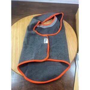 Anwa Anxiety Vest For Dogs Large Heather Dark Gray with Orange Trim Reflective
